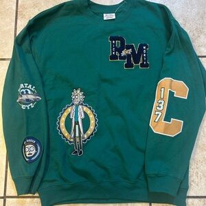 Night Swim Rick and Morty Sweatshirt Women's Size Large Or Men's Medium